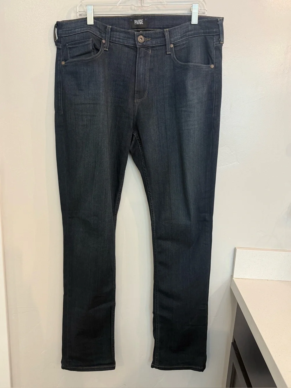 Men’s PAIGE Federal Dark Blue Slim Straight Jeans